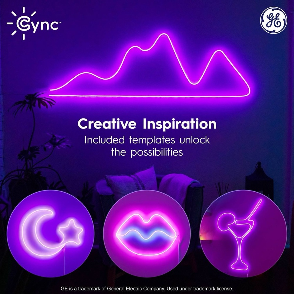 GE Cync Dynamic Effect 16' Decorative Neon Rope String NIB! - Picture 5 of 5